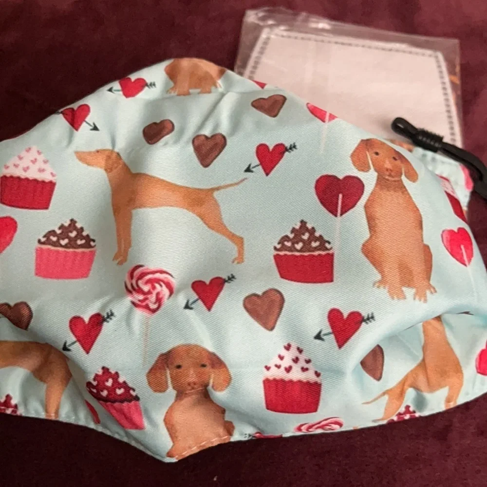 New Dog heart face mask